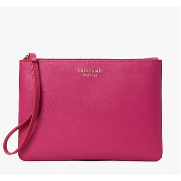 kate spade Handbags - NWT Kate Spade Keaton Pouch Wristlet In Dark Magenta Crush